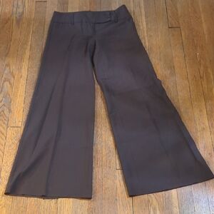 BCBGMaxAzria Low Rise Wide-Leg Slacks Chocolate Brown